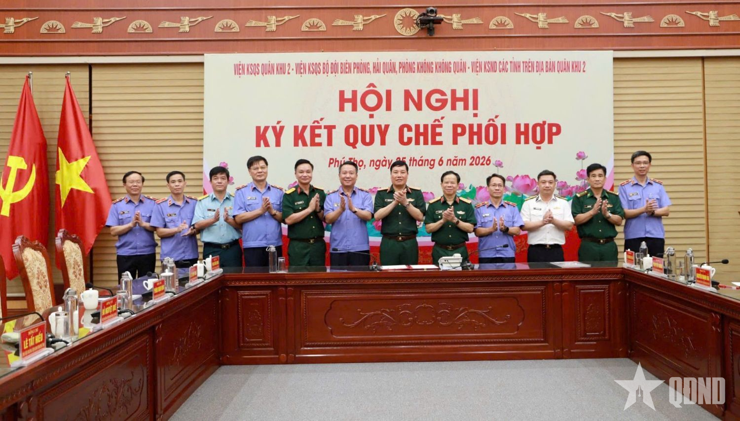 Quân khu 2: Ký kết phối hợp giữa các viện kiểm sát 